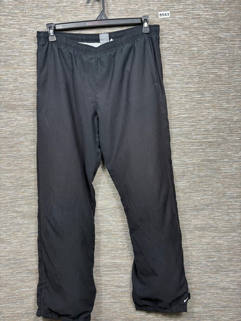 Nike Track Pants Womens L Black Elastic Waist Pockets Athletic Running Jogging
